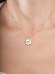 Pink Opal Copper Reversible Coin Necklace