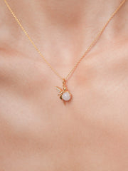 Lavender Grey Jadeite Fairy Necklace