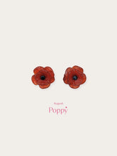 Carved Poppy Stud Earrings