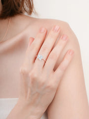 Sky Blue Flower Ring