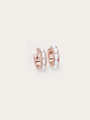 Baroque Pearl Row Huggie Earrings