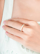 Mint Enamel Moissanite Reversible Ring