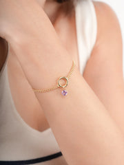 February Birthstone Charm - Amethyst