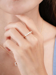 White Moissanite Eternity Band