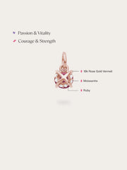 July Birthstone Charm - Ruby