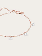 Floating Moissanite Triple Bracelet