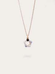 Midnight Glow Moissanite Cluster Necklace