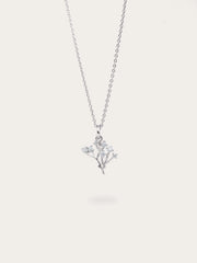 Moissanite Floral Necklace