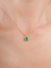 May Birthstone Necklace - Green Agate