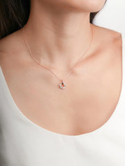 Midnight Glow Moissanite Cluster Necklace