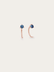 June Birthstone Mini Hoop Earrings with Lab-Grown Alexandrite