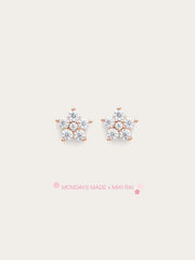 Sakura Moissanite Stud Earrings