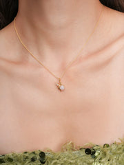 Lavender Grey Jadeite Fairy Necklace