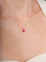 July Birthstone Necklace - Ruby