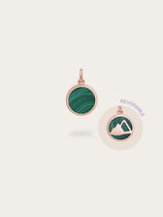 Reversible Green Stone Coin Charm