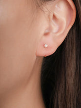 October Birthstone Mini Opal Hoop Earrings