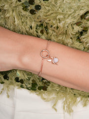 Prosperity Fairy Charm with Lavender Grey Gemstone