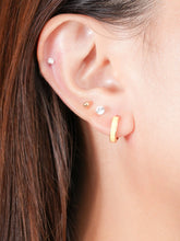 Yellow Enamel Moissanite Reversible Huggie Earrings