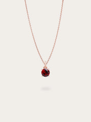 January Birthstone Garnet Necklace