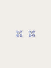 Periwinkle Clover Stud Earrings - Tanzanite