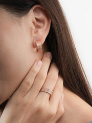 Mesh Chain Hoop Earrings