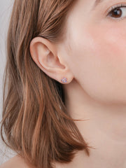 Periwinkle Flower Stud Earrings - Tanzanite