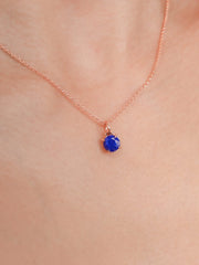 September Birthstone Necklace - Lapis Lazuli
