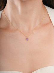 February Birthstone Necklace - Amethyst