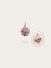 Pink Opal Copper Reversible Coin Ornament