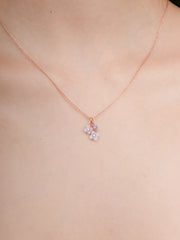 Carved Flower Cluster Necklace