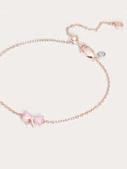 Ribbon Bow Heart Moissanite Reversible Bracelet