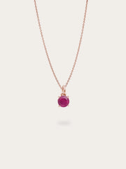July Birthstone Necklace - Ruby