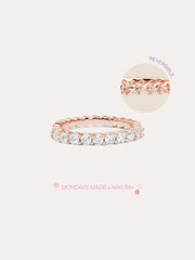 Sakura Moissanite Eternity Band - Reversible