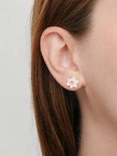Carved Floral Stud Earrings