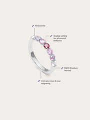 Pink Moissanite Eternity Band