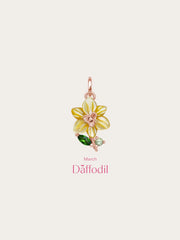 Carved Daffodil Charm