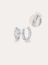 Snowfall White Moissanite Reversible Huggie Earrings
