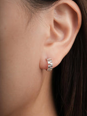 Duo Link Chain Hoop Earrings