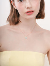 Mint Green Clover Reversible Enamel Moissanite Necklace