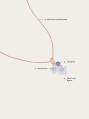 Carved Flower Cluster Necklace