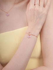 Purple Butterfly Reversible Enamel Moissanite Charm