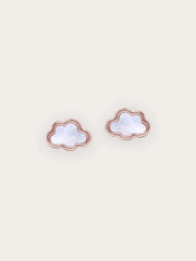 Mother of Pearl Cloud Stud Earrings