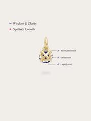 September Birthstone Lapis Lazuli Charm