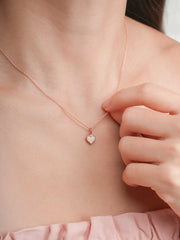 Puffy Heart Reversible Necklace