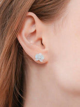 Sky Blue Flower Stud Earrings