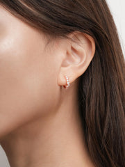 Glowing Moissanite Huggie Earrings