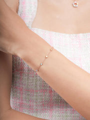 Rainbow Moissanite Station Bracelet