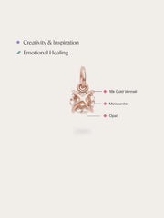 October Birthstone Opal Charm