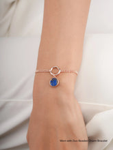 Reversible Blue Stone Coin Charm