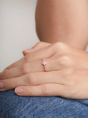 Blush Flower Ring - Pink Sapphire